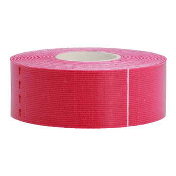 Taśma kinezjologiczna do tapingu, plastry 2,5 cm, 5 metrów różowa