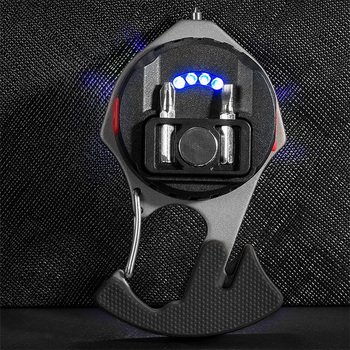 Latarka Mini LED Breloczek W5143 Typ C z 2 bitami pomarańczowa