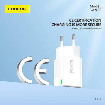 Foneng Ładowarka sieciowa GAN35 GaN - 2xTyp C - PD 35W 3A biała