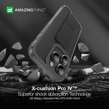 Amazing Thing Titan Pro Holder Case 10FT IP156.7PTHBK for Iphone 15 Pro Max black with stand