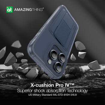 Amazing Thing Etui Titan Pro Mag Wallet Case 10FT IP156.1PTWBU do Iphone 15 Pro granatowy z podstawką