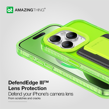 Amazing Thing Etui Titan Pro Neon Mag Wallet Case 10FT IP156.7PTWGN do Iphone 15 Pro Max zielony z podstawką