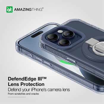 Amazing Thing Etui Titan Pro Mag Ring Grip Case 10FT IP156.1PTRBU do Iphone 15 Pro granatowy