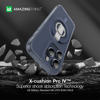 Amazing Thing Titan Pro Mag Ring Grip Case 10FT IP156.7PTRBU for Iphone 15 Pro Max navy