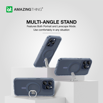Amazing Thing Titan Pro Mag Ring Grip Case 10FT IP156.7PTRBU for Iphone 15 Pro Max navy