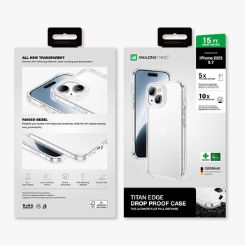 Amazing Thing Titan Edge Case 15FT IP156.7TECL for Iphone 15 Plus transparent