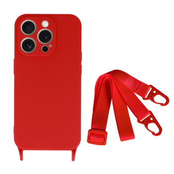Strap Silicone Case for Iphone 13 Pro Max design 2 red