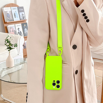 Strap Silicone Case for Iphone 13 Pro design 2 lime