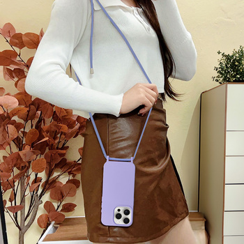 Strap Silicone Case do Iphone 11 wzór 1 fioletowy