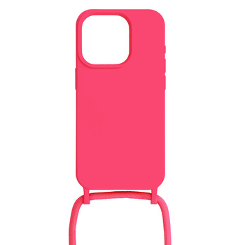 Strap Silicone Case do Iphone 13 Pro Max wzór 1 różowy