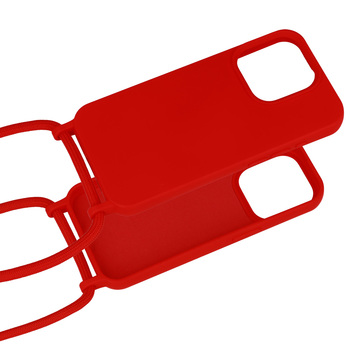Strap Silicone Case do Iphone 15 Plus wzór 1 czerwony