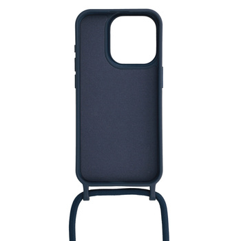 Strap Silicone Case for Iphone 15 Plus design 1 navy