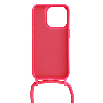 Strap Silicone Case do Iphone 15 Plus wzór 1 różowy