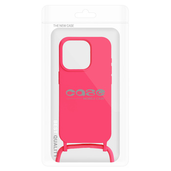 Strap Silicone Case do Iphone 15 Plus wzór 1 różowy