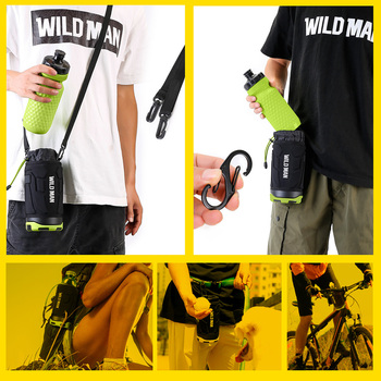 WILDMAN Torba sakwa rowerowa R1 wodoodporna 1L na bidon czarno-czerwona