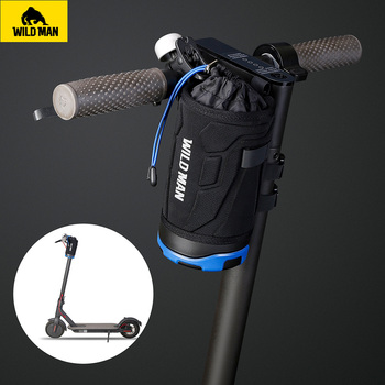 WILDMAN Torba sakwa rowerowa R1 wodoodporna 1L na bidon czarno-czerwona