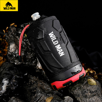 WILDMAN Torba sakwa rowerowa R1 wodoodporna 1L na bidon czarno-czerwona