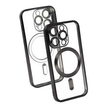 Metallic Magsafe Case for Iphone 15 Plus Black
