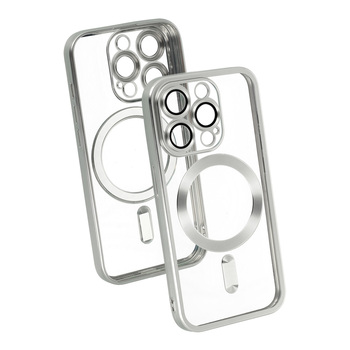Metallic Magsafe Case for Iphone 15 Pro Max Silver