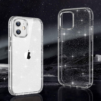 Crystal Glitter Case do Samsung Galaxy A35 5G Srebrny