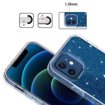 Crystal Glitter Case do Samsung Galaxy A35 5G Srebrny