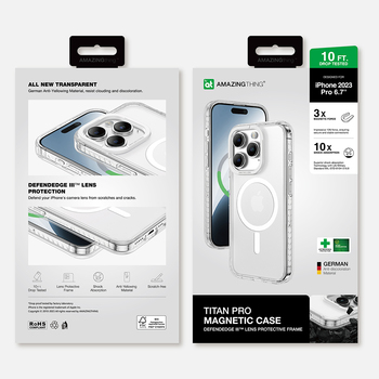 Amazing Thing Etui Titan Pro Magsafe Case 10FT IP156.7TMCL do Iphone 15 Plus przezroczysty