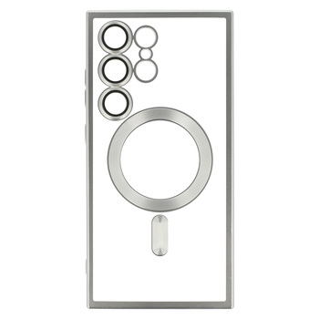 Metallic Magsafe Case for Samsung Galaxy S24 Ultra Silver