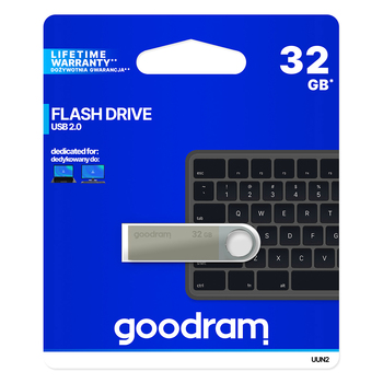 GOODRAM UUN2 Pendrive - 32GB USB 2.0 SILVER