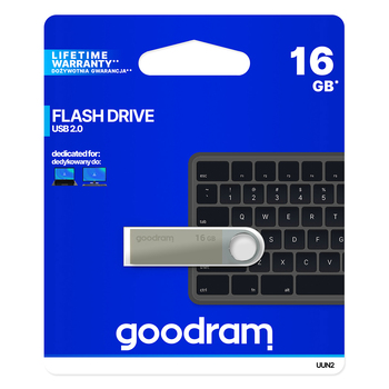 GOODRAM UUN2 Pendrive - 16GB USB 2.0 SILVER