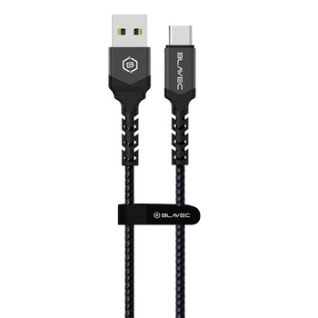 Blavec Cable Raptor braided - USB to Type C - PD 66W 6A 1 metre Apple CarPlay/Android Auto (CRA-UC6BG10) black-grey