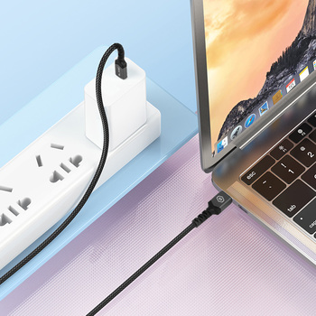 Blavec Cable Raptor braided - USB to Type C - PD 66W 6A 2 metres Apple CarPlay/Android Auto (CRA-UC6BG20) black-grey