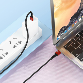 Blavec Cable Raptor braided - USB to Lightning - 2,4A 1 metre Apple CarPlay (CRA-UL24BR10) black-red