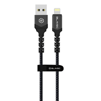 Blavec Cable Raptor braided - USB to Lightning - 1,5A 2 metres Apple CarPlay (CRA-UL15BG20) black-grey
