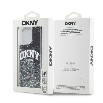 Oryginalne Etui DKNY hardcase Liquid Glitter Big Logo DKHCP14XLBNAEK do Iphone 14 Pro Max czarny