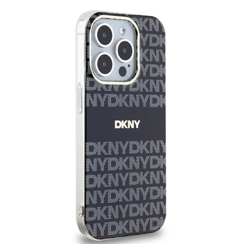Original Case DKNY hardcase IML Mono & Stripe MagSafe DKHMP15LHRHSEK for Iphone 15 Pro black