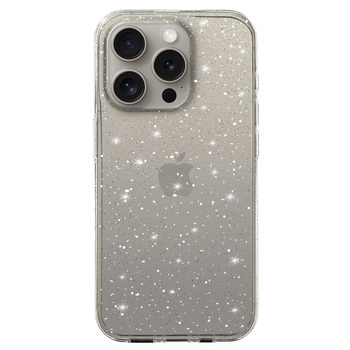 Crystal Glitter Case do Iphone 15 Pro Srebrny