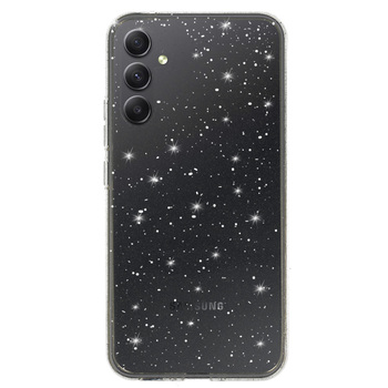 Crystal Glitter Case do Samsung Galaxy A34 5G Srebrny