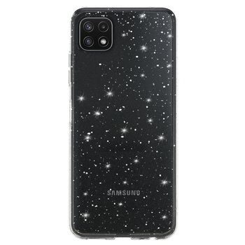 Crystal Glitter Case do Samsung Galaxy A22 5G Srebrny