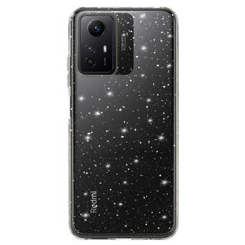 Crystal Glitter Case do Xiaomi Redmi Note 12S Srebrny