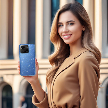 Crystal Glitter Case do Xiaomi Redmi 10A Srebrny