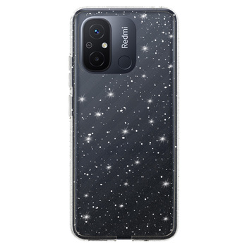 Crystal Glitter Case do Xiaomi Redmi 12C/11A Srebrny