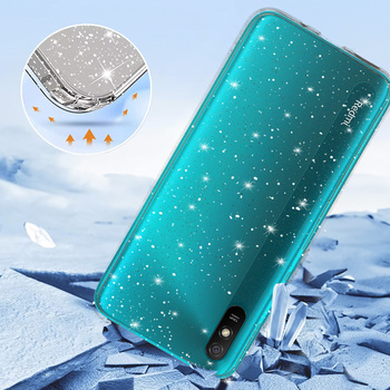 Crystal Glitter Case do Xiaomi Redmi 9A Srebrny