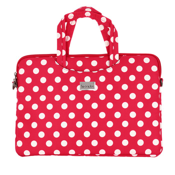 Wonder Briefcase Laptop 13-14 cali groszki czerwone