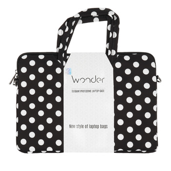 Wonder Briefcase Laptop 15-16 cali groszki czarne