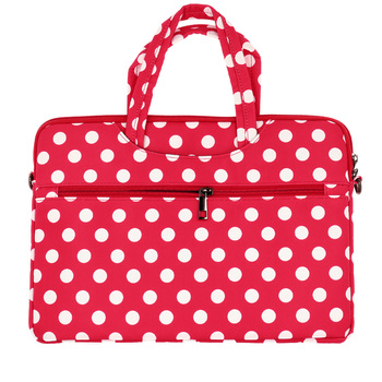 Wonder Briefcase Laptop 15-16 cali groszki czerwone
