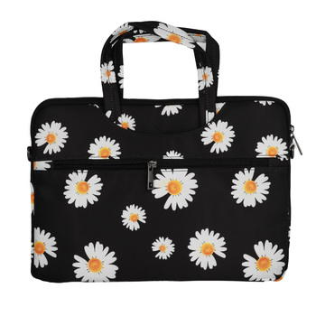 Wonder Briefcase Laptop 17 inches black daisies