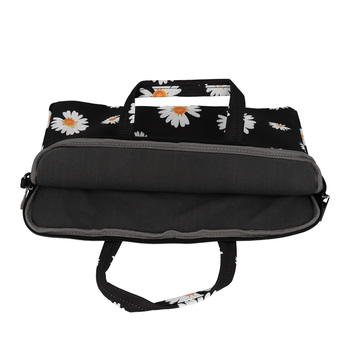 Wonder Briefcase Laptop 17 inches black daisies
