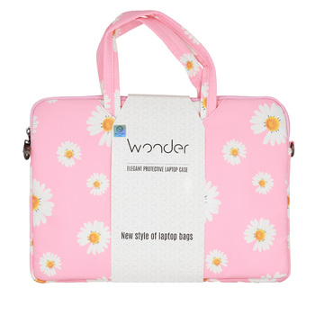 Wonder Briefcase Laptop 17 cali stokrotki różowe