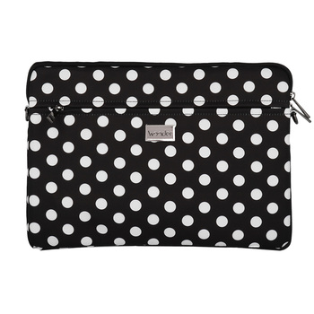 Wonder Sleeve Laptop 13-14 inches black polka-dot