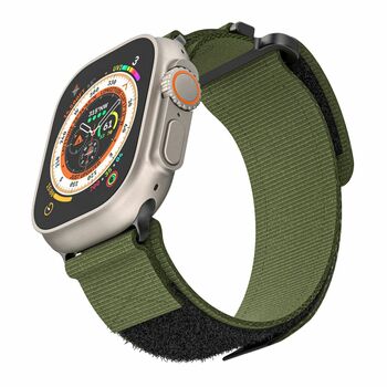 Pasek do Apple Watch 38/40/41 nylonowy wzór 4 khaki